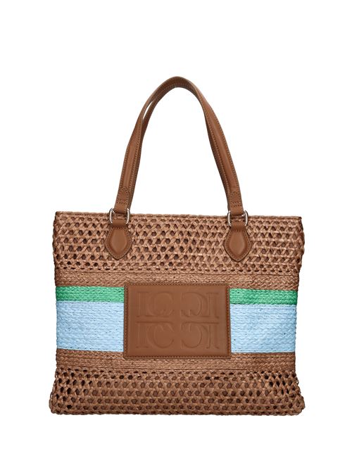 Borsa Glory in rafia ed ecopelle LA CARRIE | 141M-MZ-285-RAECUOIO
